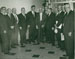 L to R- George OBrien, Arthur Hartin, Lawrence OSullivan, Belanger, Endicott Peabody, George Meany, John Lederle, James Loughlin, Philip Kramer, Joseph DiChiarra, Joseph Cass, Hugh Thompson