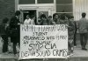 Protest at the Student Union, 1987