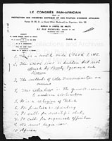 Notes for Du Bois' speech at the first Pan-African Congress in 1919