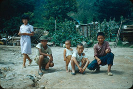 Children in a village near the DMZ
