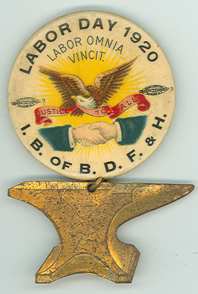 
An image of: Labor Day Souvenir pin, 1920