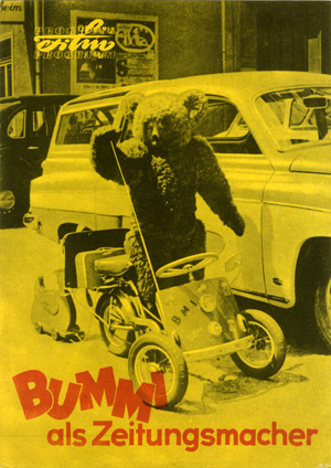 
An image of: Bummi als Zeitungsmacher, 1963