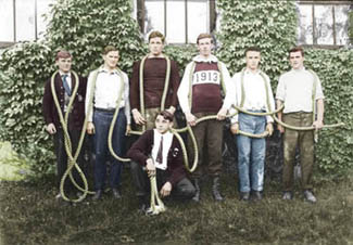 Rope pull participants, ca.1913