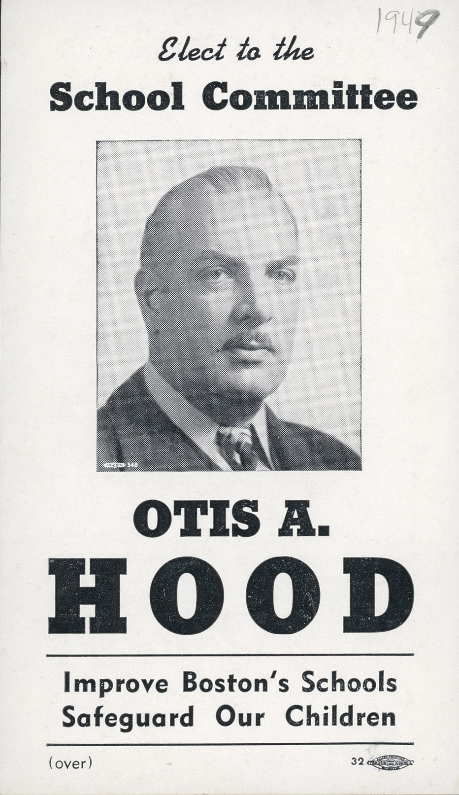 Depiction of Otis Hood for Boston School Board, 1949