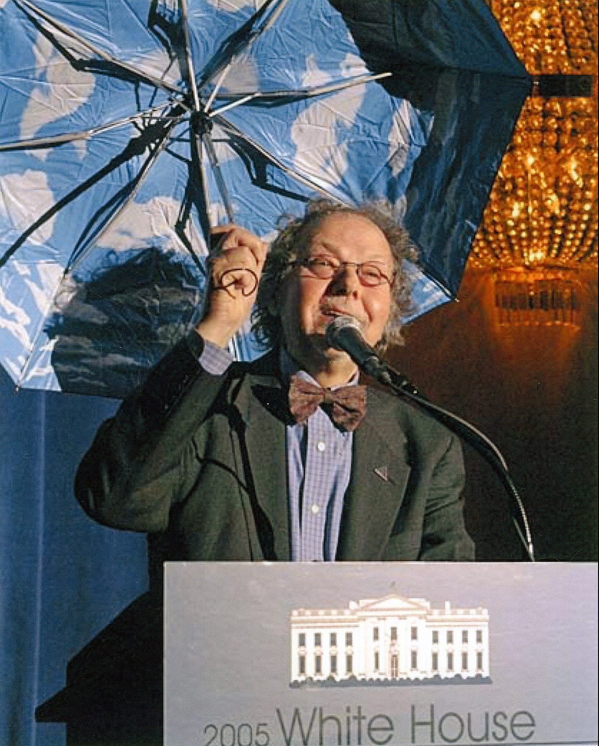 Depiction of Gene D. Cohen: keynote speaker at the White House Conference on Aging, 2005