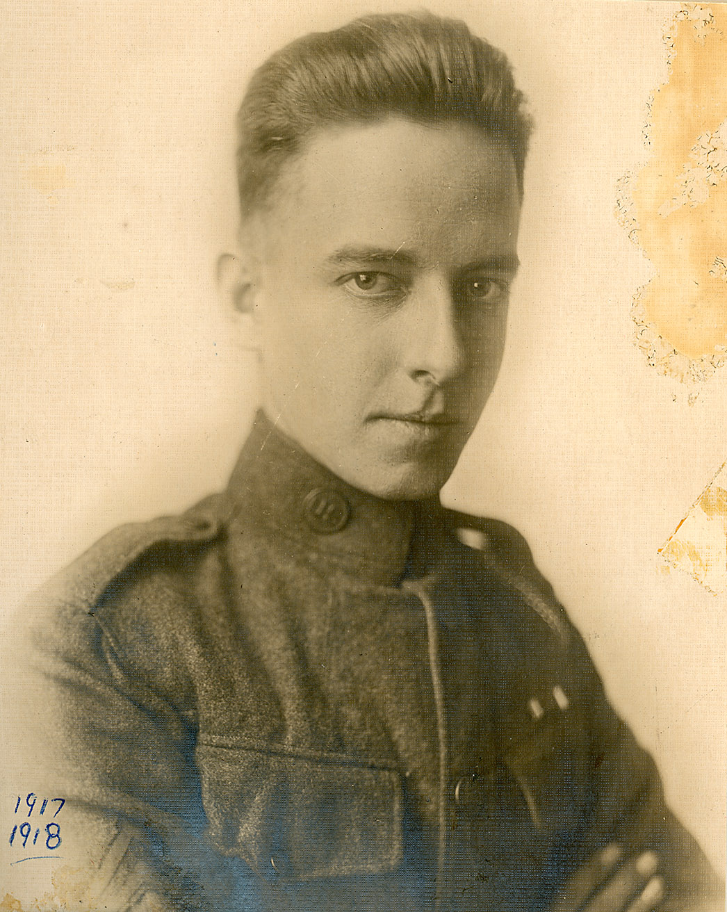 Depiction of Roswell A. Calin in uniform, 1918