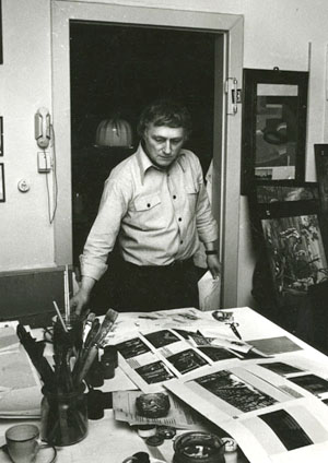 Depiction of Ebert in his studio, ca.1965