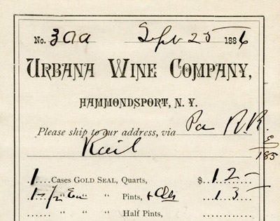 Depiction of Urbana Wine Co. document