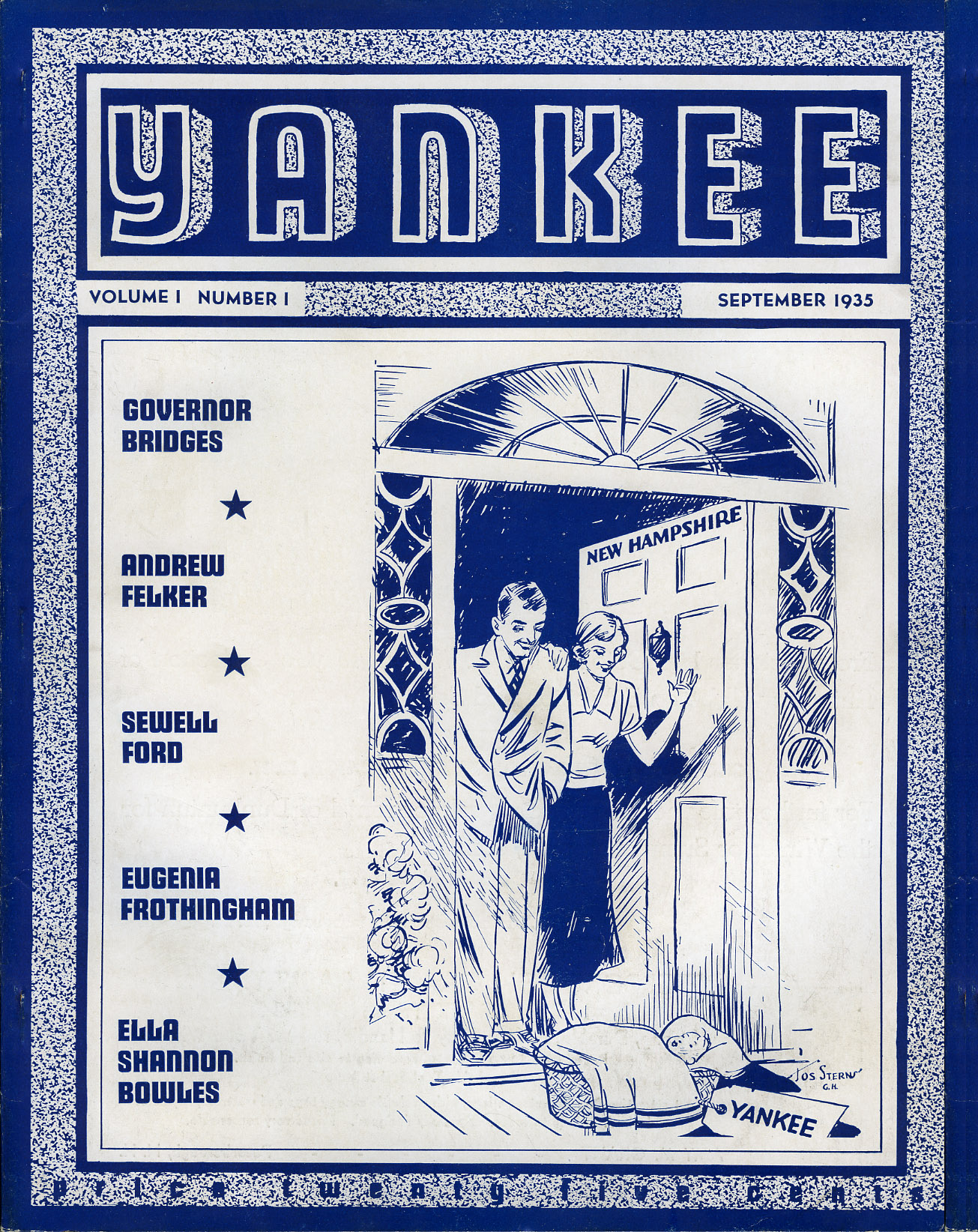 Depiction of First issue of Yankee Magazine