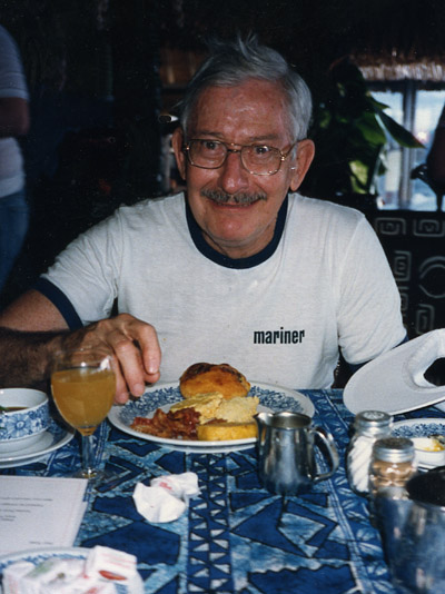 Depiction of Ed Abbe in Bora Bora, 1987