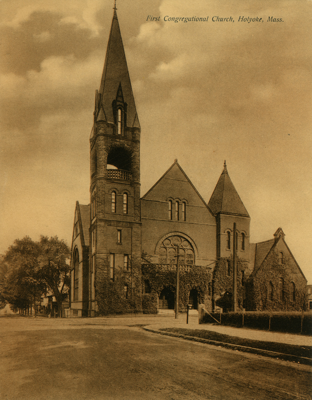 Depiction of First Congregational Church, ca.1910