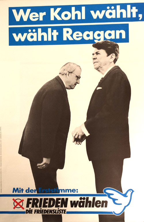 Depiction of Wer Kohl wählt, wählt Reagan