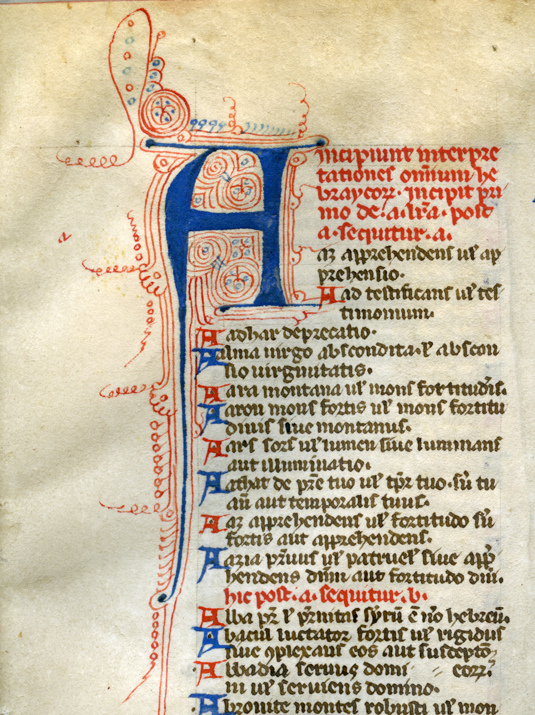 Depiction of First page of Interpretationes