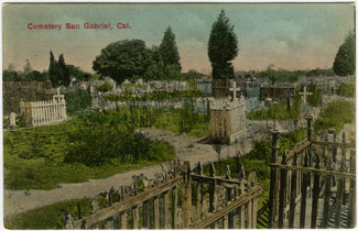 Depiction of Cemetery at San Gabriel, Calif.