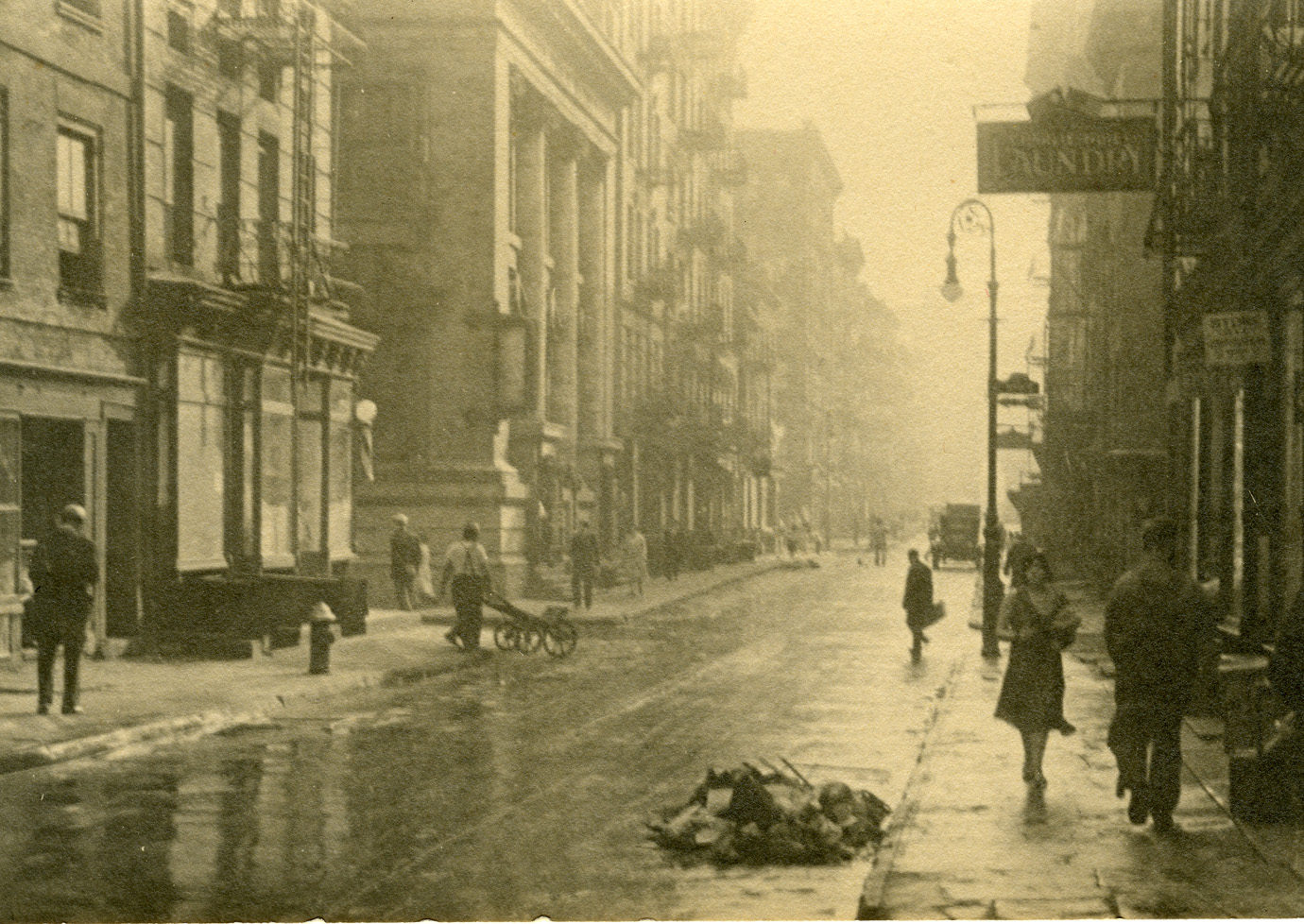 Depiction of New York street scene, ca.1931