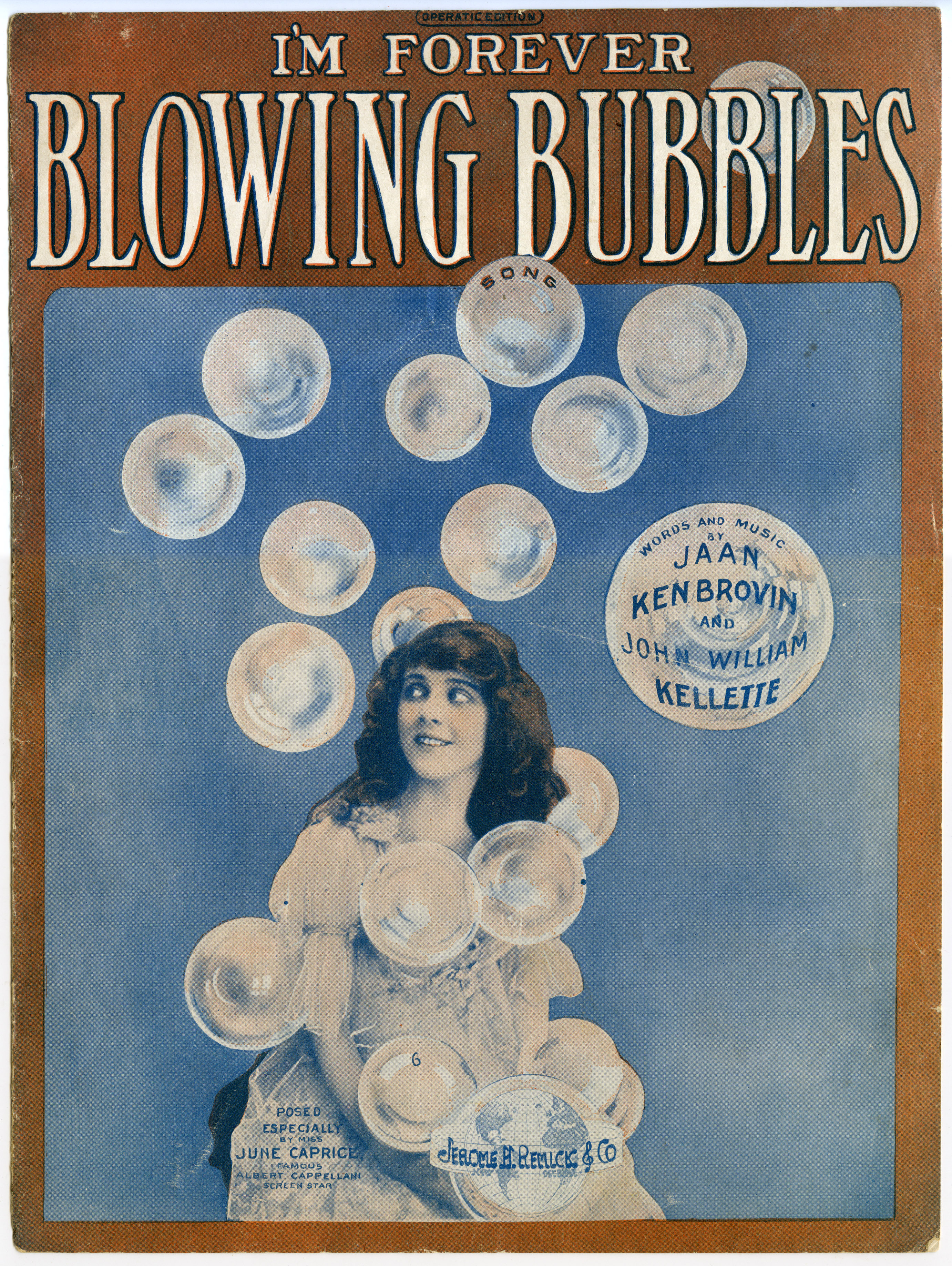Depiction of I'm forever blowing bubbles