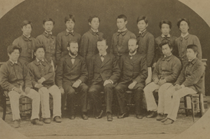 Depiction of Sapporo Ag. College students, 1881