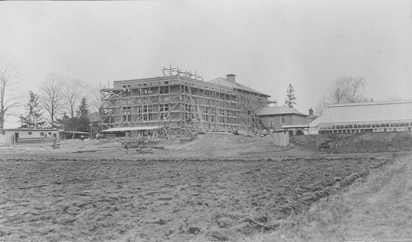 French Hall during the construction of the second phase