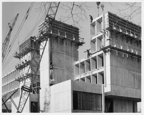 Herter Hall under construction